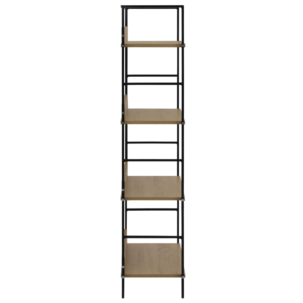 Amazon｜zhenfule 4段 ブックシェルフ オーク60x27.6x124.5cm